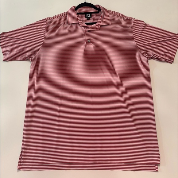 FootJoy Other - FootJoy Golf Polo Shirt Men’s XL Red White Striped ProDry Performance